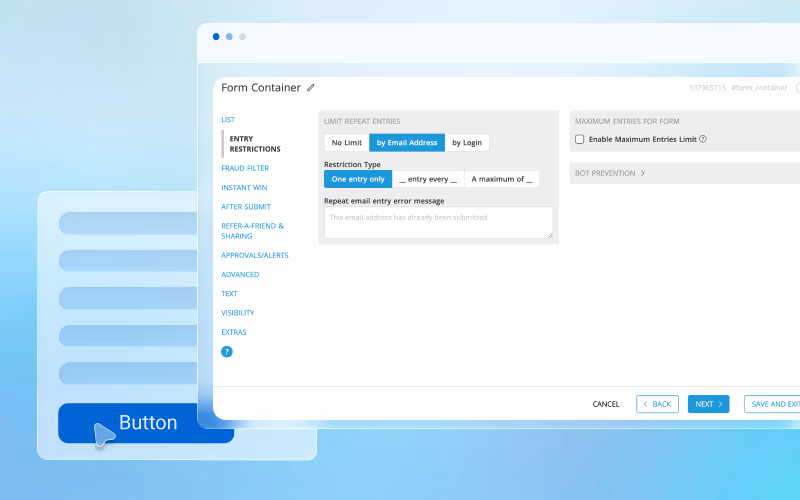 Form builder for lead collection
