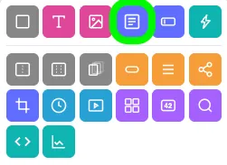 The Add Widgets panel with the Form Container Widget icon, a form with lines, circled in green.